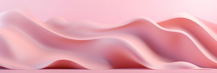 Fototapeta premium Abstract liquid background with soft pink metal wave 