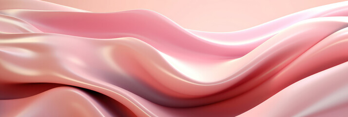Obraz premium Abstract liquid background with soft pink metal wave 