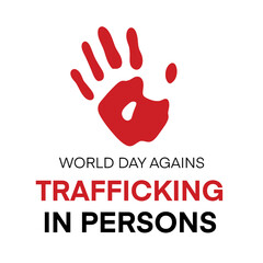 The day against global trafficking in persons is observed every year on July 30. Every year, millions of men, women and children are trafficked around the world. Vector illustration.