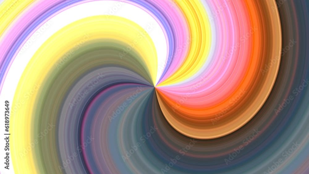 Poster a colorful swirl with resembling a psychedelic or optical illusion background animation.