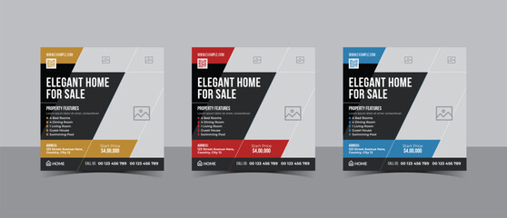Real Estate Social Media Post Design for Elegant Home Advertising