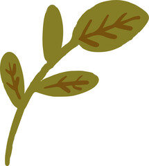 Watercolor leaf painting illustration