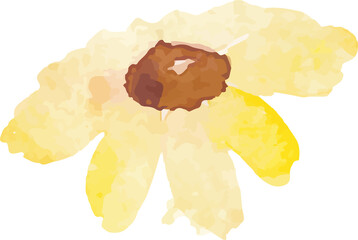 Watercolor flower painting illustration