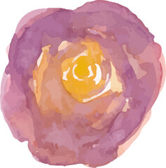 Watercolor flower painting illustration
