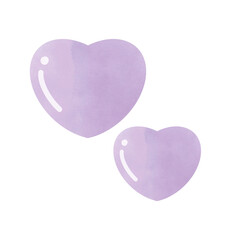 pink heart on white ,pastel purple heart