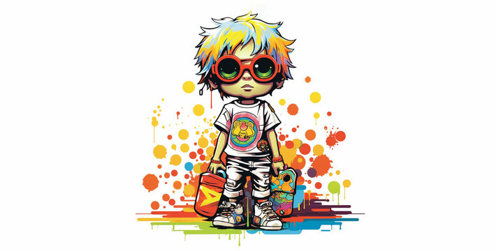 Art t-shirt design young hippie painting wallpaper