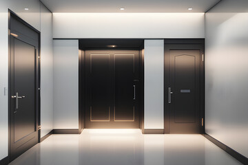 the mockup showcases a sleek and modern glass name plate design perfect for office entrances