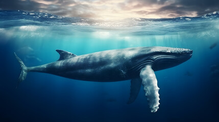 Whale in the ocean Generative ai