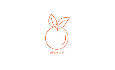 vitamin c icon vector illustration 