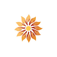 Vector icon of flower with bold colors 