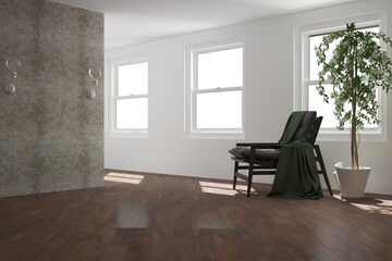 Modern interior design. 3D illustration