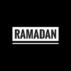 ramadan simple typography with black background