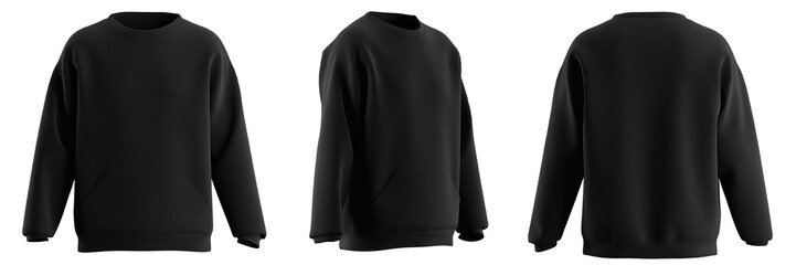 black sweater isolated on white