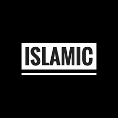 islamic simple typography with black background