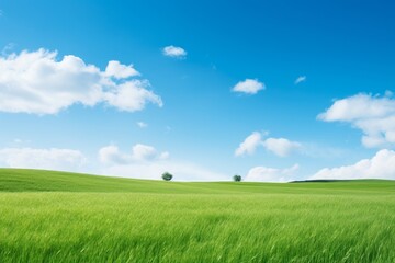 Obraz premium Farm field with clouds