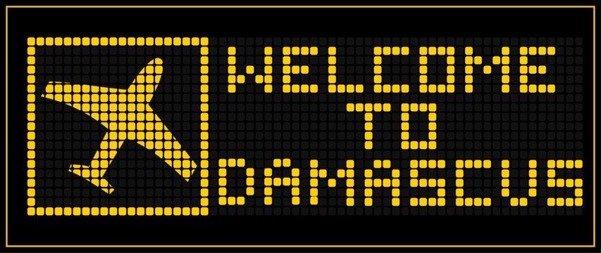 LED Digital board display text WELCOME TO damascus