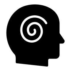 meditation glyph icon