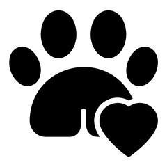 paw glyph icon