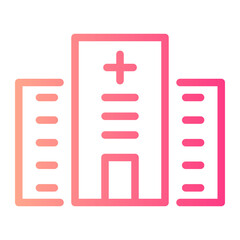 hospital gradient icon