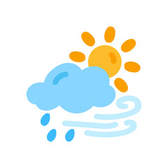 weather icon set sun rain thunderstorm dew wind snow cloud night sky for forecast