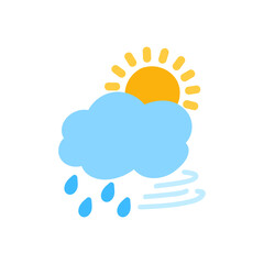 weather icon set sun rain thunderstorm dew wind snow cloud night sky for forecast