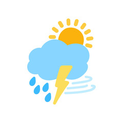 weather icon set sun rain thunderstorm dew wind snow cloud night sky for forecast