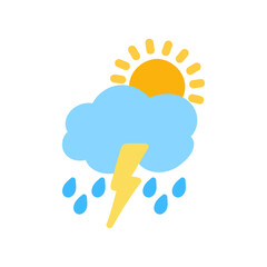weather icon set sun rain thunderstorm dew wind snow cloud night sky for forecast