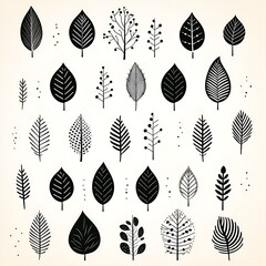 Captivating strokes: illustrating the allure of black and white botanicals