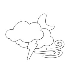 weather icon set sun rain thunderstorm dew wind snow cloud night sky for forecast