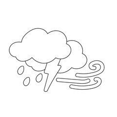 weather icon set sun rain thunderstorm dew wind snow cloud night sky for forecast