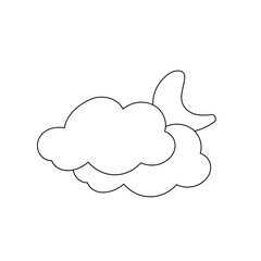 weather icon set sun rain thunderstorm dew wind snow cloud night sky for forecast