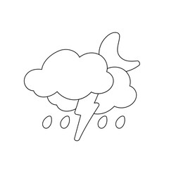 weather icon set sun rain thunderstorm dew wind snow cloud night sky for forecast