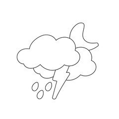 weather icon set sun rain thunderstorm dew wind snow cloud night sky for forecast