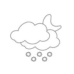 weather icon set sun rain thunderstorm dew wind snow cloud night sky for forecast