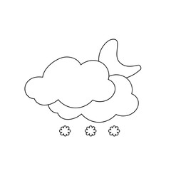 weather icon set sun rain thunderstorm dew wind snow cloud night sky for forecast