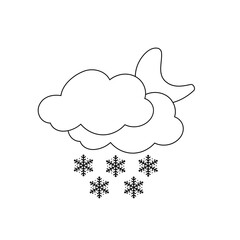 weather icon set sun rain thunderstorm dew wind snow cloud night sky for forecast