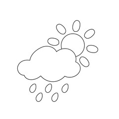 weather icon set sun rain thunderstorm dew wind snow cloud night sky for forecast