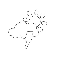 weather icon set sun rain thunderstorm dew wind snow cloud night sky for forecast