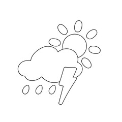 weather icon set sun rain thunderstorm dew wind snow cloud night sky for forecast