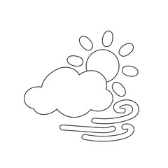 weather icon set sun rain thunderstorm dew wind snow cloud night sky for forecast