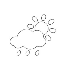 weather icon set sun rain thunderstorm dew wind snow cloud night sky for forecast