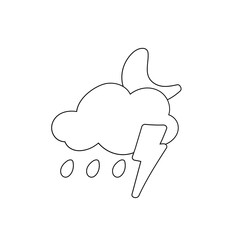 weather icon set sun rain thunderstorm dew wind snow cloud night sky for forecast