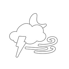 weather icon set sun rain thunderstorm dew wind snow cloud night sky for forecast