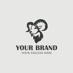 Goat head logo vector