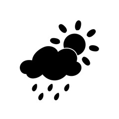 weather icon set sun rain thunderstorm dew wind snow cloud night sky for forecast