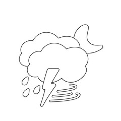 weather icon set sun rain thunderstorm dew wind snow cloud night sky for forecast