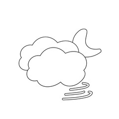 weather icon set sun rain thunderstorm dew wind snow cloud night sky for forecast