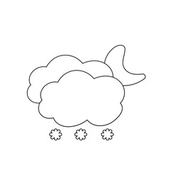 weather icon set sun rain thunderstorm dew wind snow cloud night sky for forecast