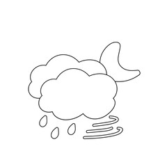 weather icon set sun rain thunderstorm dew wind snow cloud night sky for forecast