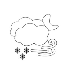 weather icon set sun rain thunderstorm dew wind snow cloud night sky for forecast